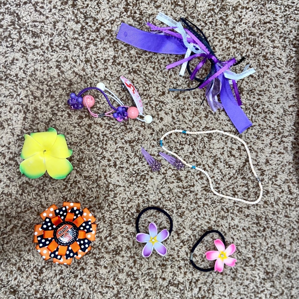 Hair Accessories And Necklace Bundle
